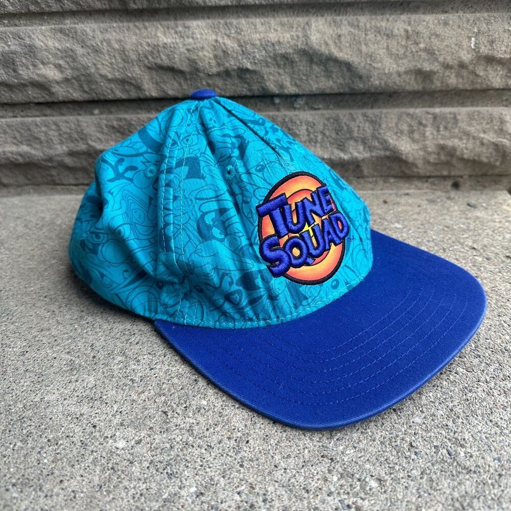 Tune Squad Space Jam Hat Snapback Looney Tunes Basketball Cap Blue
